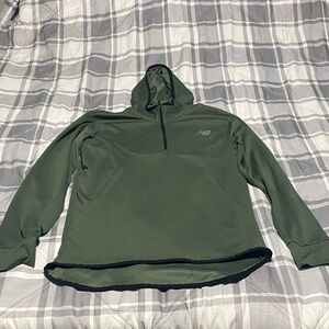 New Balance Olive Green Hoodie with Black Trim Size Medium